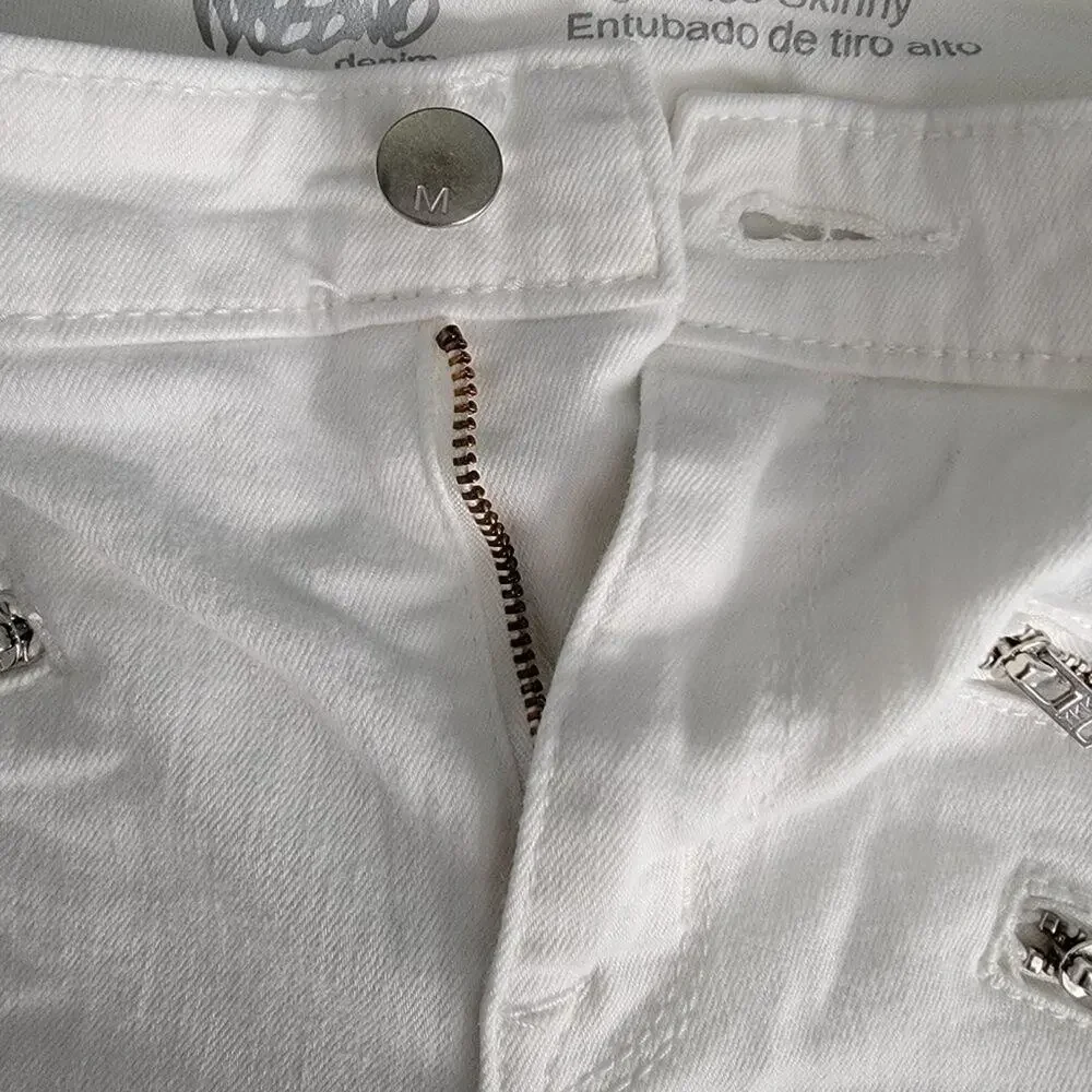Mossimo High Rise Skinny White Denim Jeans